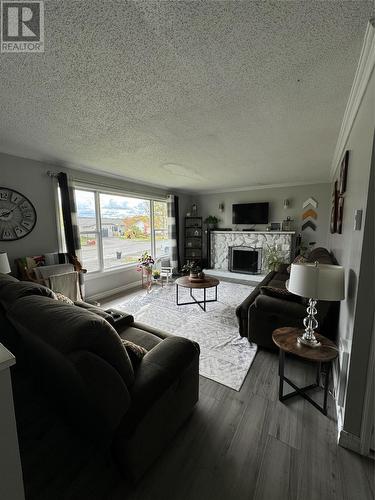 84 Main Street, Browns Arm, NL - Indoor Photo Showing Living Room With Fireplace