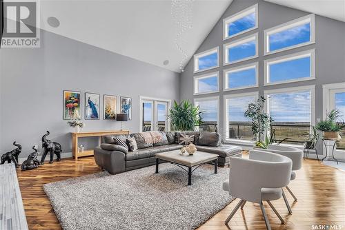 104 Aspen Way, Aberdeen Rm No. 373, SK - Indoor Photo Showing Living Room With Fireplace