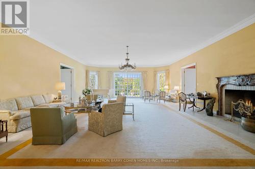 20/22 Park Lane Circle, Toronto, ON - Indoor Photo Showing Living Room With Fireplace