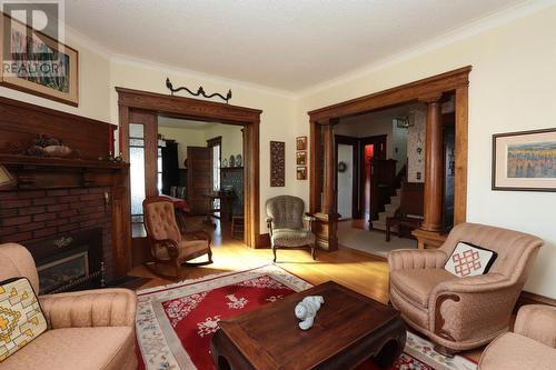 31 Taylor St, Bruce Mines, ON - Indoor Photo Showing Living Room With Fireplace