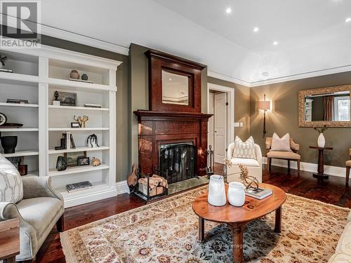 49 Cousins Drive, Aurora, ON - Indoor Photo Showing Living Room With Fireplace