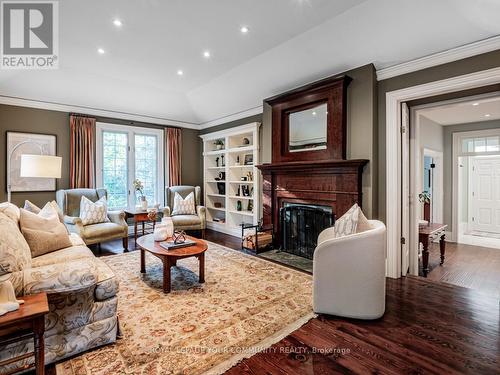 49 Cousins Drive, Aurora, ON - Indoor Photo Showing Living Room With Fireplace