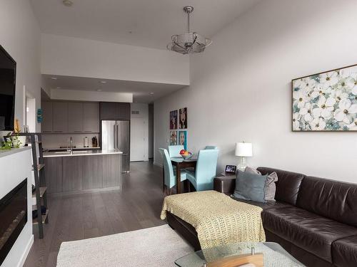 508-7162 West Saanich Rd, Central Saanich, BC - Indoor Photo Showing Living Room With Fireplace