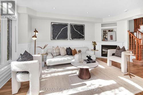 75 Gatwick Drive, Oakville, ON - Indoor Photo Showing Living Room With Fireplace