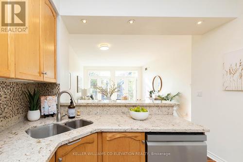 211 - 3531 Lake Shore Boulevard W, Toronto, ON - Indoor Photo Showing Kitchen With Double Sink With Upgraded Kitchen