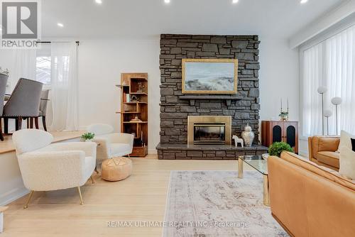 171 Coronation Drive, Toronto, ON - Indoor Photo Showing Living Room With Fireplace