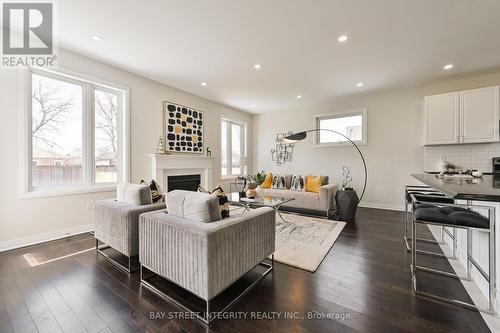 40 Stanley Greene Boulevard, Toronto, ON - Indoor Photo Showing Living Room With Fireplace