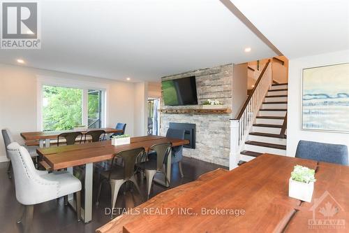 8215 Fernbank Road, Ottawa, ON - Indoor Photo Showing Dining Room With Fireplace