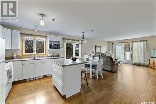 202 205 Mcintyre Street N, Regina, SK - Indoor Photo Showing Kitchen With Double Sink