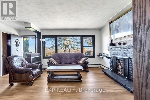 905 Blueline Road, Norfolk, ON - Indoor Photo Showing Living Room With Fireplace