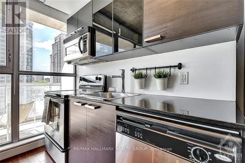 1004 - 179 George Street, Ottawa, ON - Indoor Photo Showing Kitchen With Double Sink