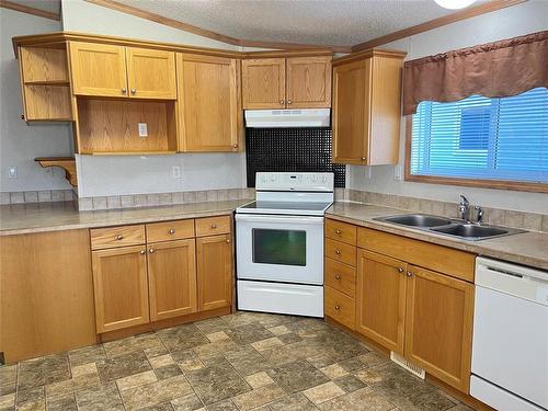 17 Eagle Way, Brandon, MB - Indoor Photo Showing Kitchen With Double Sink