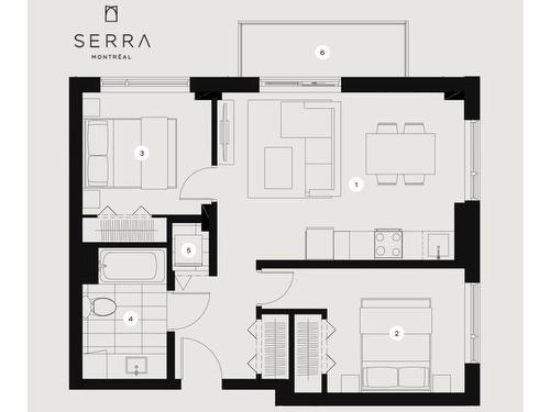 Plan (croquis) - 1606-1124 Rue De Bleury, Montréal (Ville-Marie), QC - Other