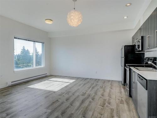 303-4052 Douglas St, Saanich, BC - Indoor Photo Showing Kitchen With Double Sink