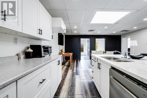 21-23 Talbot Street East Unit# Upper, Leamington, ON - Indoor Photo Showing Kitchen With Double Sink