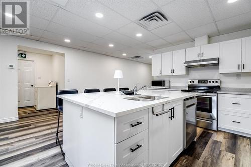 21-23 Talbot Street East Unit# Upper, Leamington, ON - Indoor Photo Showing Kitchen With Double Sink