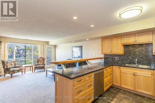 20 - 40 Ontario Street S, Lambton Shores (Grand Bend), ON - Indoor Photo Showing Kitchen With Double Sink