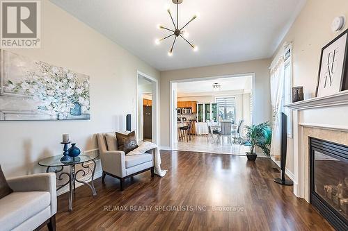 26 Clearfield Drive, Brampton, ON - Indoor Photo Showing Living Room With Fireplace