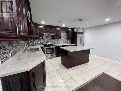 Lower - 91 Leadership Drive, Brampton, ON - Indoor Photo Showing Kitchen With Double Sink With Upgraded Kitchen