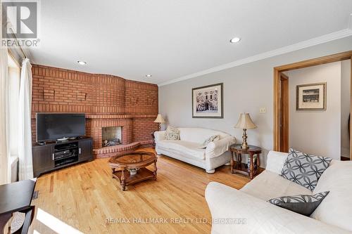 8 Ryckman Lane, Brampton, ON - Indoor Photo Showing Living Room With Fireplace