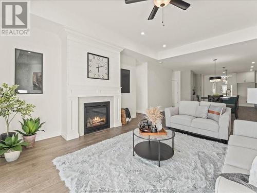 3198 Tullio Drive, Lasalle, ON - Indoor Photo Showing Living Room With Fireplace