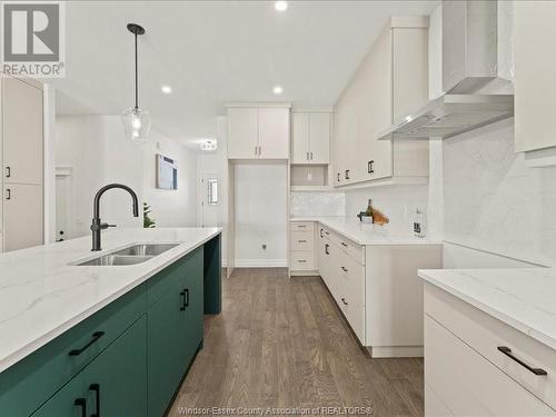 3198 Tullio Drive, Lasalle, ON - Indoor Photo Showing Kitchen With Double Sink