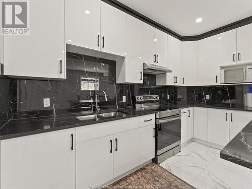 1320 Grand Marais Road East, Windsor, ON - Indoor Photo Showing Kitchen With Double Sink