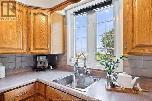 13902 Riverside Drive East, Tecumseh, ON - Indoor Photo Showing Kitchen With Double Sink