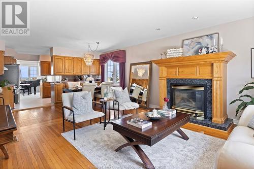 13902 Riverside Drive East, Tecumseh, ON - Indoor Photo Showing Living Room With Fireplace