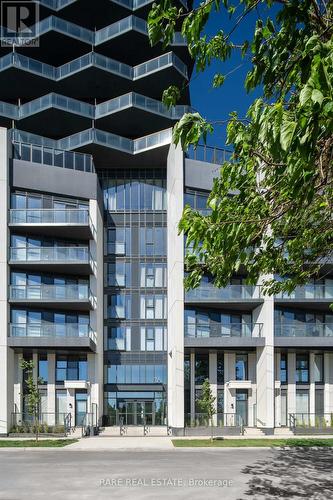 507 - 36 Zorra Street, Toronto, ON - Outdoor With Balcony With Facade