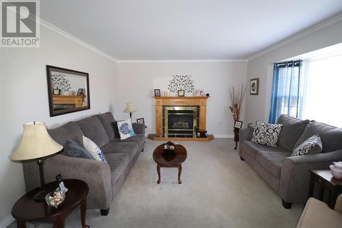 76 High Street, Deer Lake, NL - Indoor Photo Showing Living Room With Fireplace