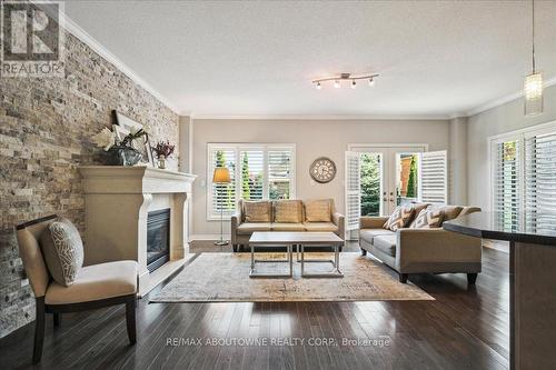 2324 Wuthering Heights Way, Oakville, ON - Indoor Photo Showing Living Room With Fireplace