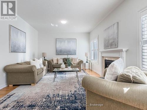 80 Thornbush Boulevard, Brampton, ON - Indoor Photo Showing Living Room With Fireplace