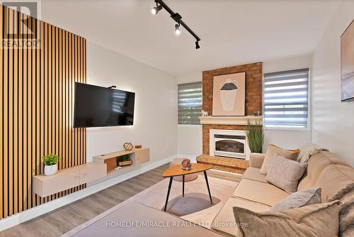 36 Driftwood Crescent, Brampton, ON - Indoor Photo Showing Living Room With Fireplace