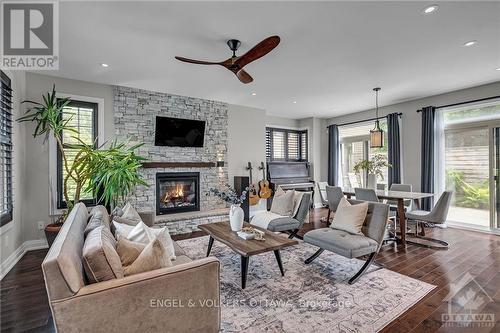 598 Golden Avenue, Ottawa, ON - Indoor Photo Showing Living Room With Fireplace