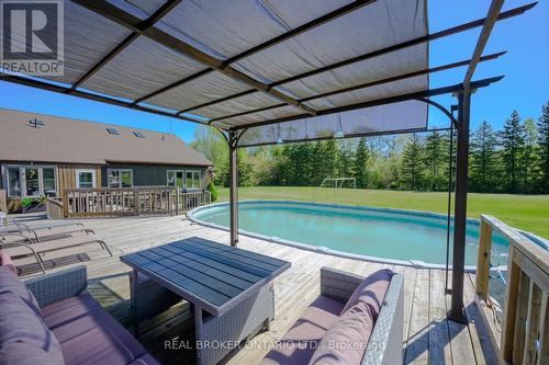 61041 Regional Rd 27, Wainfleet, ON - Outdoor With Above Ground Pool With Deck Patio Veranda