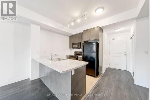 606 - 85 Robinson Street, Hamilton, ON - Indoor Photo Showing Kitchen With Double Sink