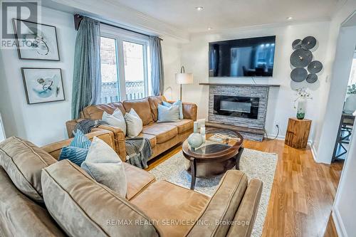 2 Langholm Court, Brampton, ON - Indoor Photo Showing Living Room With Fireplace