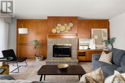 1212 Gryphons Walk, Regina, SK - Indoor Photo Showing Living Room With Fireplace