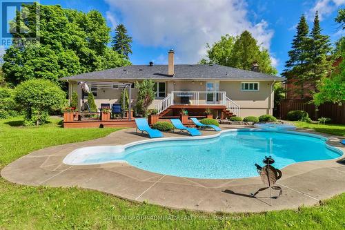 135 Elgin Street, Markham, ON - Outdoor With In Ground Pool With Deck Patio Veranda With Backyard