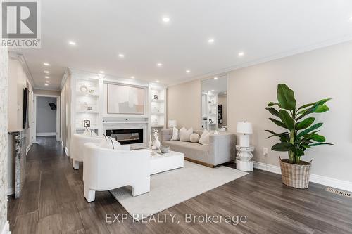 4039 Midhurst Lane, Mississauga, ON - Indoor Photo Showing Living Room With Fireplace