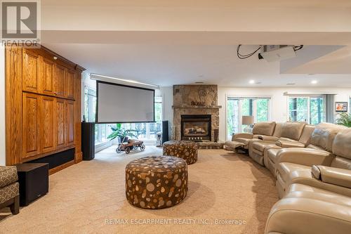 64 Nelson Street, Hamilton, ON - Indoor Photo Showing Living Room With Fireplace