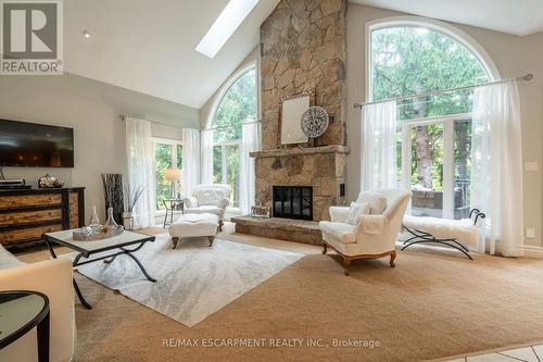 64 Nelson Street, Hamilton, ON - Indoor Photo Showing Living Room With Fireplace