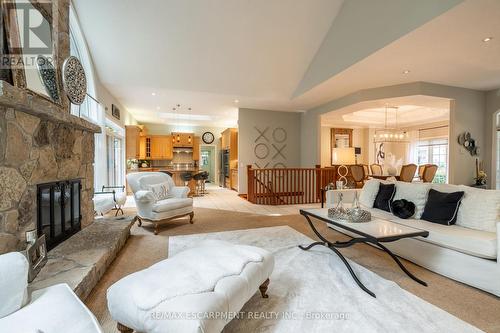 64 Nelson Street, Hamilton, ON - Indoor Photo Showing Living Room With Fireplace