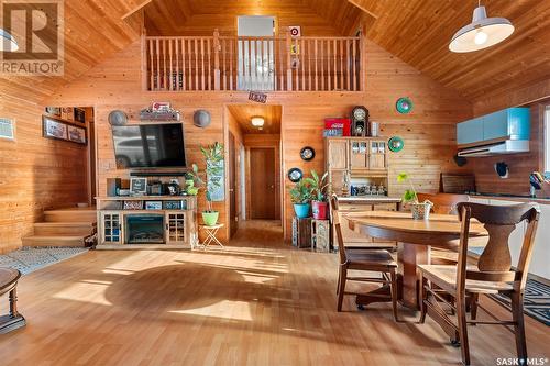 Rustic Acres, Wheatlands Rm No. 163, SK - Indoor With Fireplace