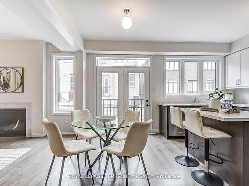 20 Sambro Lane, Whitchurch-Stouffville, ON - Indoor Photo Showing Dining Room With Fireplace