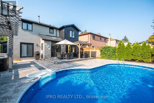 1493 Queensbury Crescent, Oakville, ON - Outdoor With In Ground Pool With Deck Patio Veranda