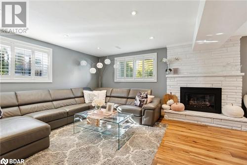 440 Mount Albion Road, Hamilton, ON - Indoor Photo Showing Living Room With Fireplace