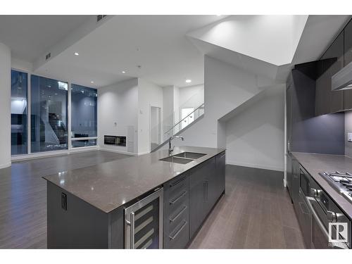 #2303 10360 102 St Nw, Edmonton, AB - Indoor Photo Showing Kitchen With Double Sink With Upgraded Kitchen