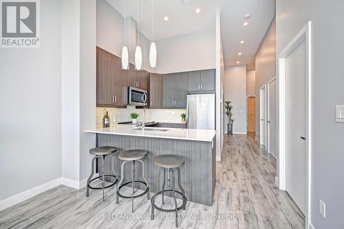 301 - 100 Garment Street, Kitchener, ON - Indoor Photo Showing Kitchen With Upgraded Kitchen